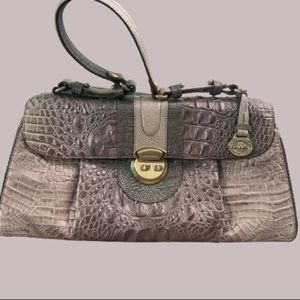 Brahmin purse silver croc snakeskin
